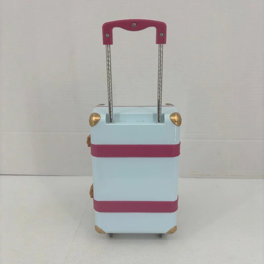 American Girl Travel in Style Suitcase Doll Accessory Blue Pink Truly Me 2017